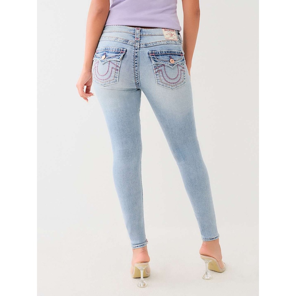 TRUE RELIGION HALLE MID RISE SUPER T SKINNY JEAN SIZE 31 20230 $199 Women's